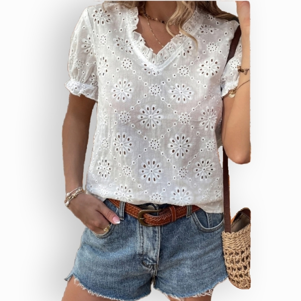 🖤3 For $15🖤 White floral lace top